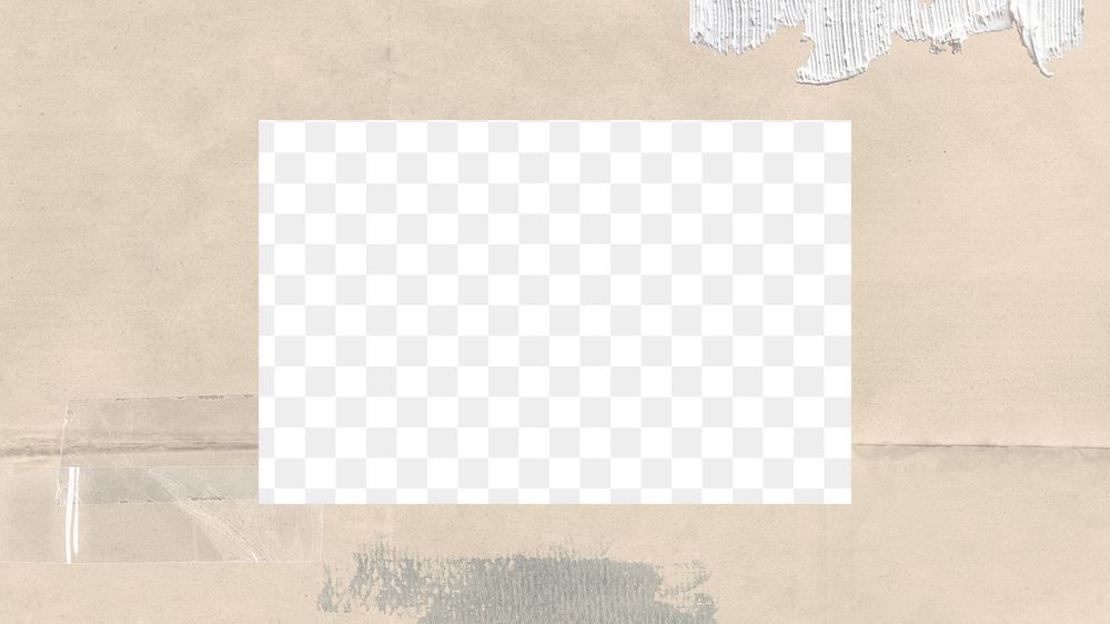 Beige frame png paper texture sticker, transparent background