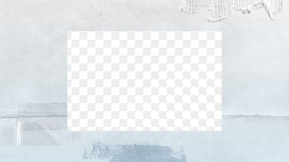 Blue frame png rectangle sticker, transparent background