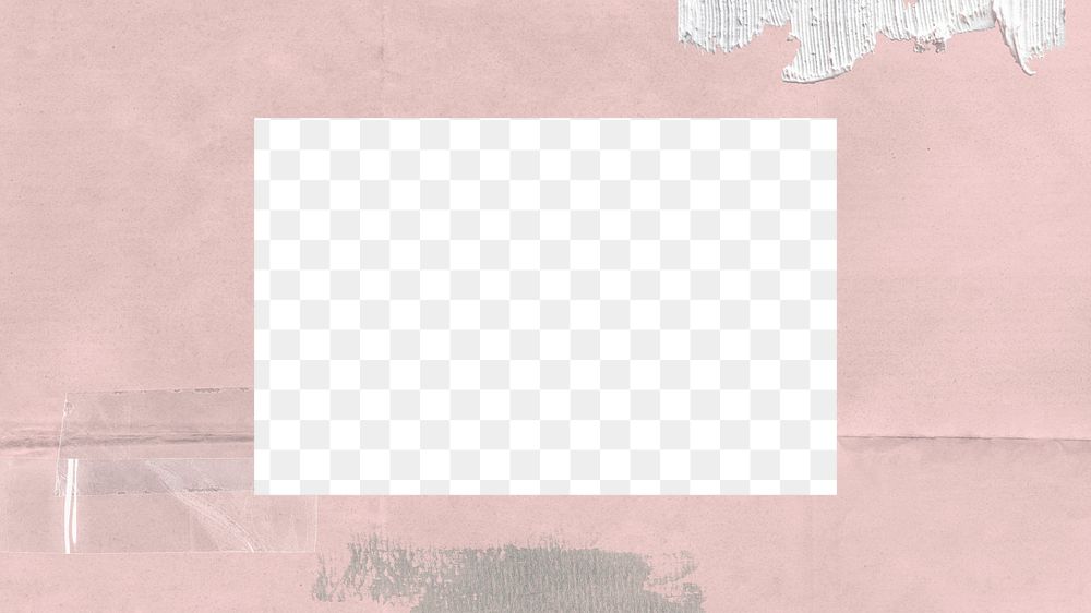 PNG pink rectangle frame sticker, transparent background