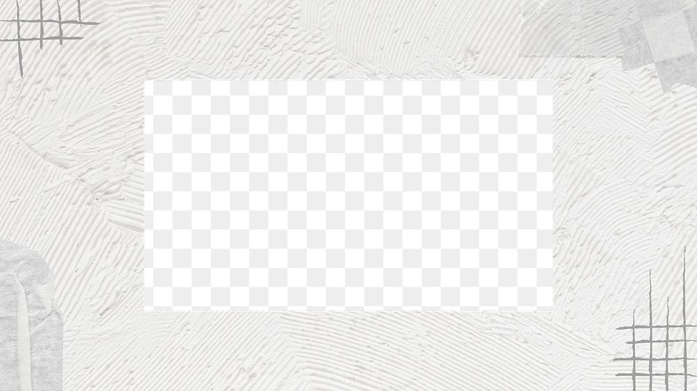 Off-white textured frame png, transparent background