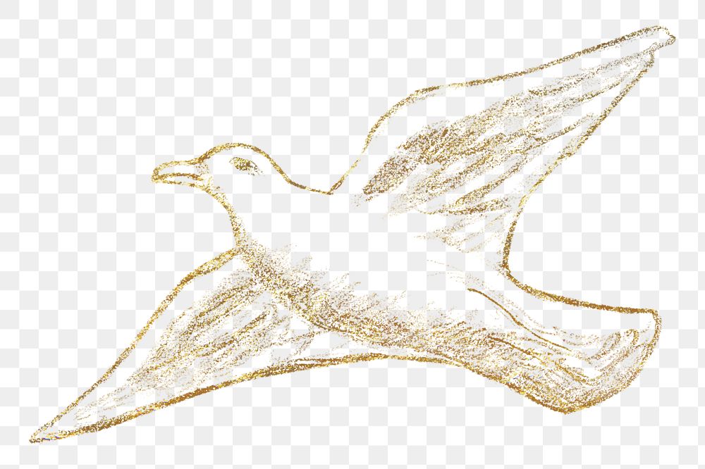 Flying dove sketch png sticker, transparent background