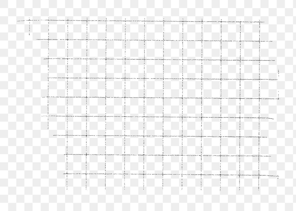 Black grid png, transparent background