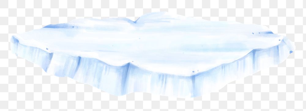 Ice sheet png sticker illustration, transparent background