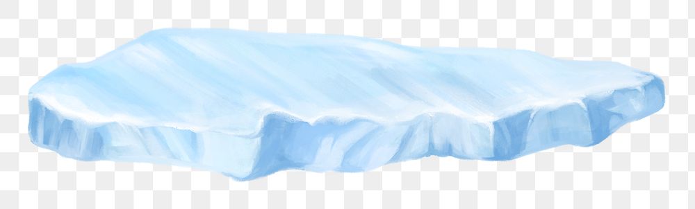 Ice sheet png sticker, nature illustration, transparent background