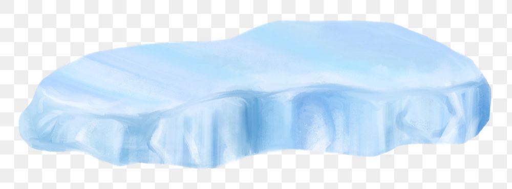 Polar ice png sticker, nature illustration, transparent background