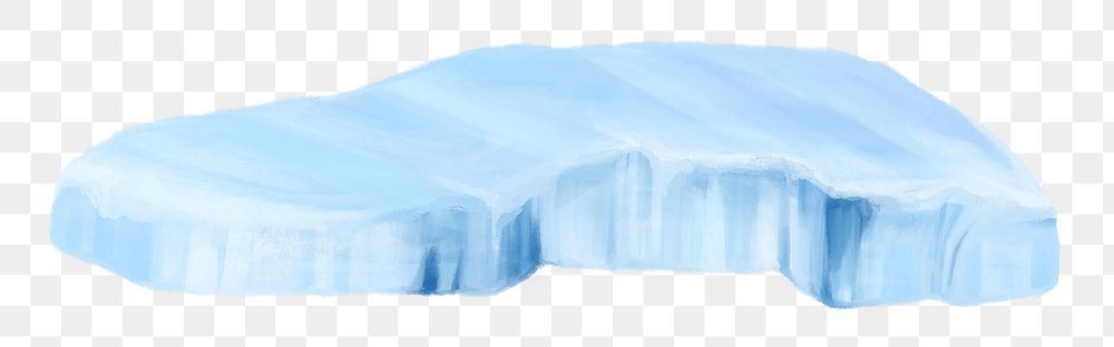 Polar ice png sticker, nature illustration, transparent background
