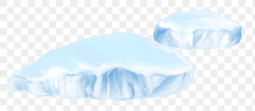 Arctic ice png sticker, nature illustration, transparent background