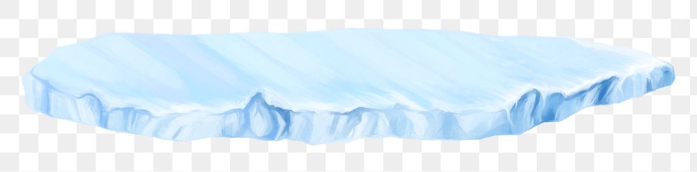 Ice sheet png sticker, nature illustration, transparent background