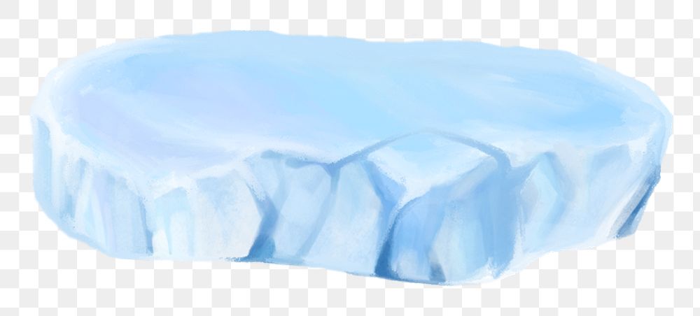 Polar ice png sticker, nature illustration, transparent background