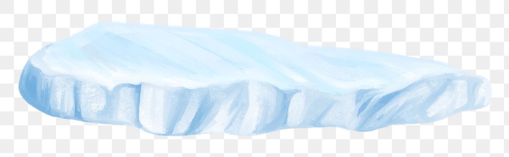 Ice sheet png sticker, nature illustration, transparent background
