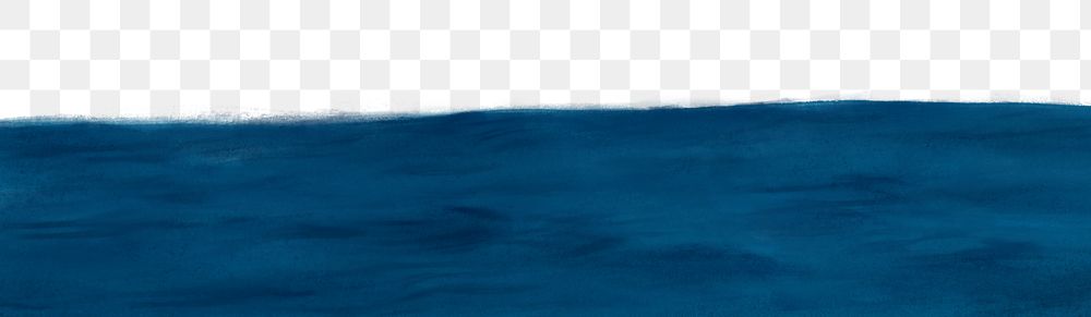 Blue sea border png sticker, transparent background