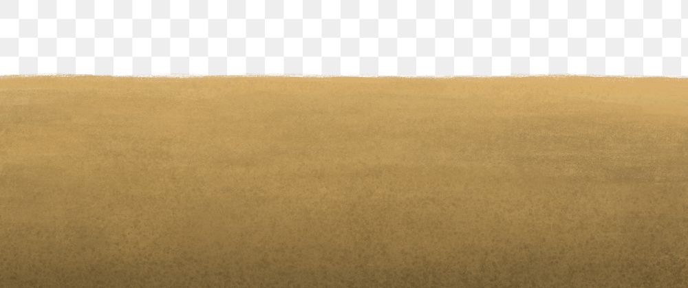 Beige field border png sticker, transparent background