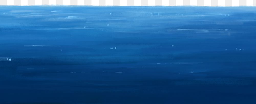 Blue sea border png sticker, transparent background