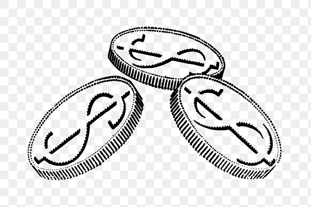 Money coin png, transparent background