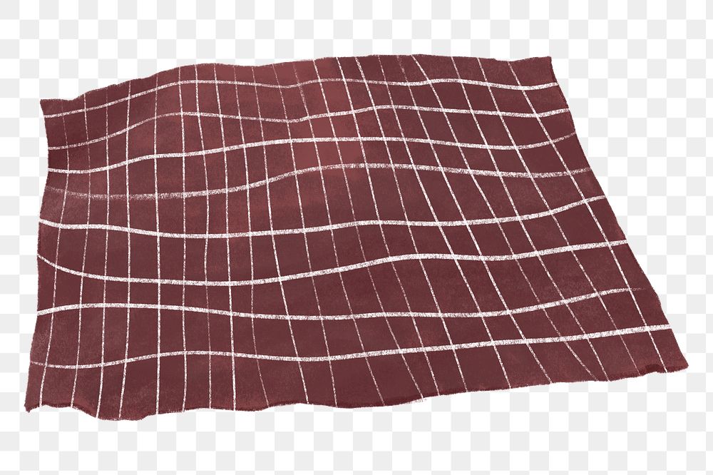 Brown tablecloth png, transparent background