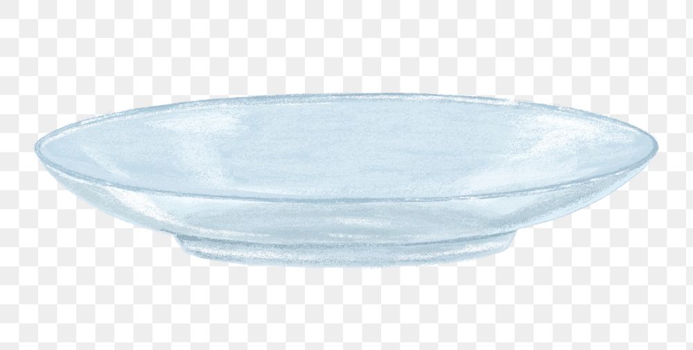 Glass saucer png sticker, transparent background