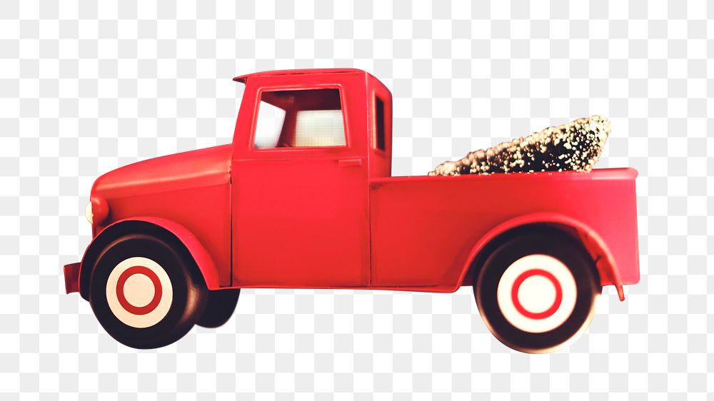 Red truck png vehicle, transparent background