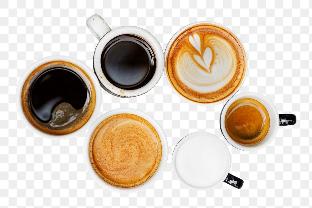 Hot coffee cups png sticker, transparent background