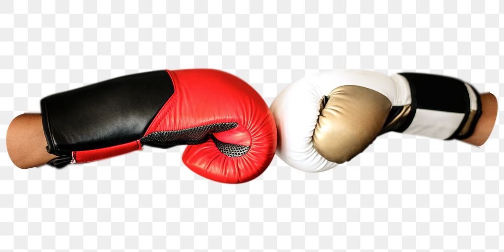 PNG Boxing glove fist bump, collage element, transparent background