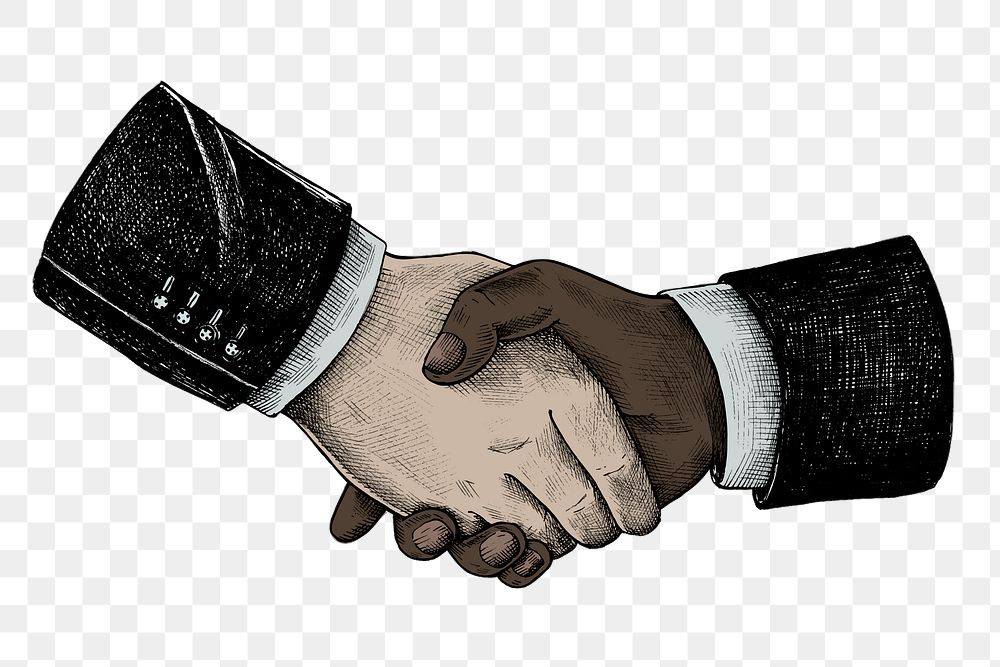 Handshake png illustration, transparent background
