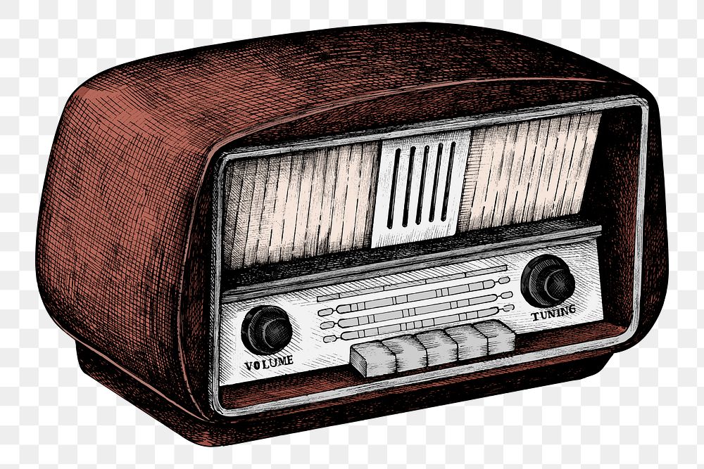 Radio png illustration, transparent background