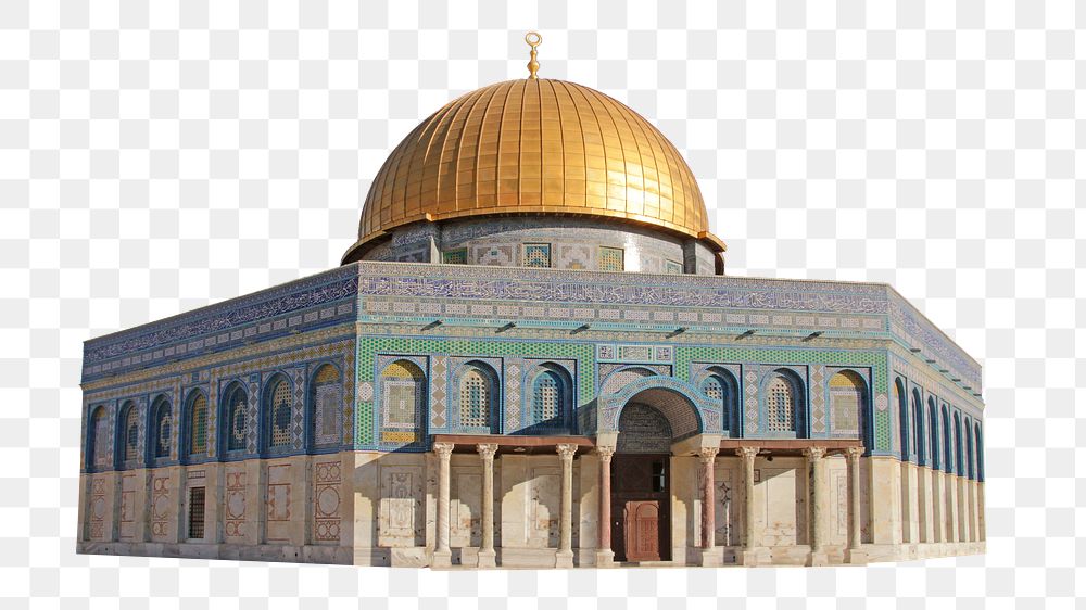 PNG Dome of the rock, collage element, transparent background