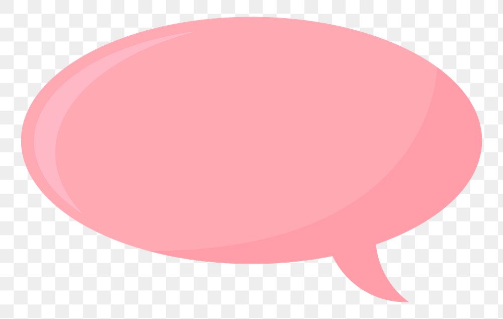 Speech bubble png illustration, transparent background