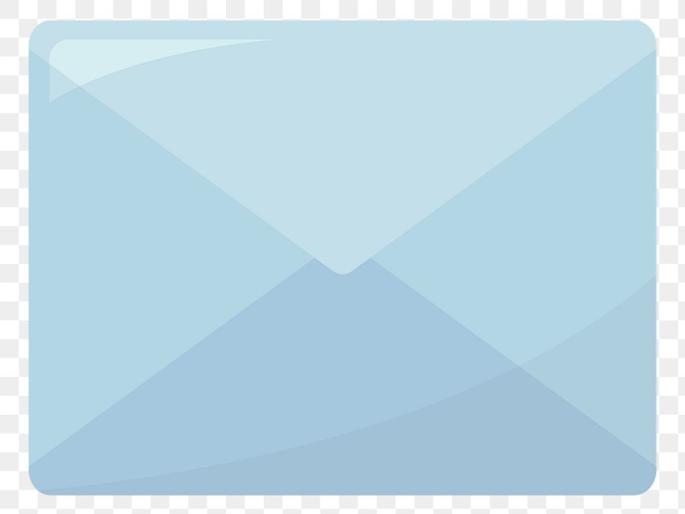 Envelope png element, transparent background