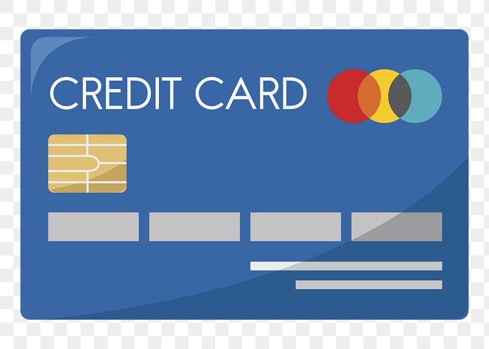 Credit card png illustration, transparent background