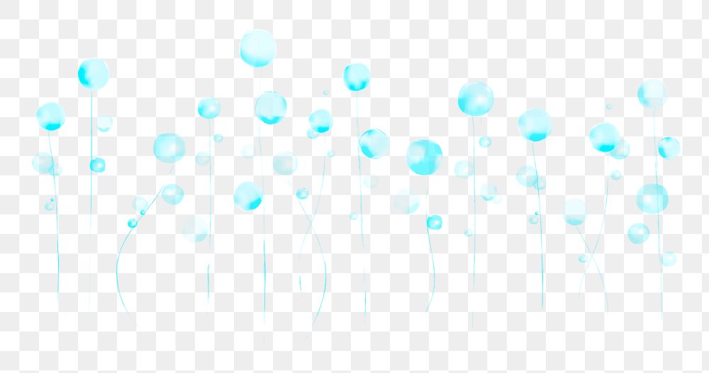 Blue dots png border, transparent background