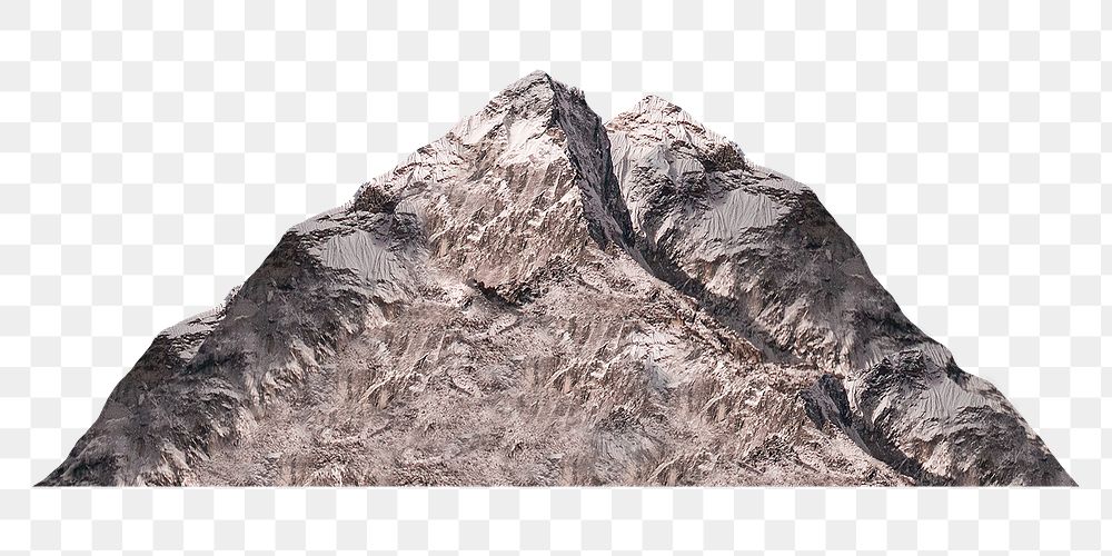 Rocky mountain png, transparent background