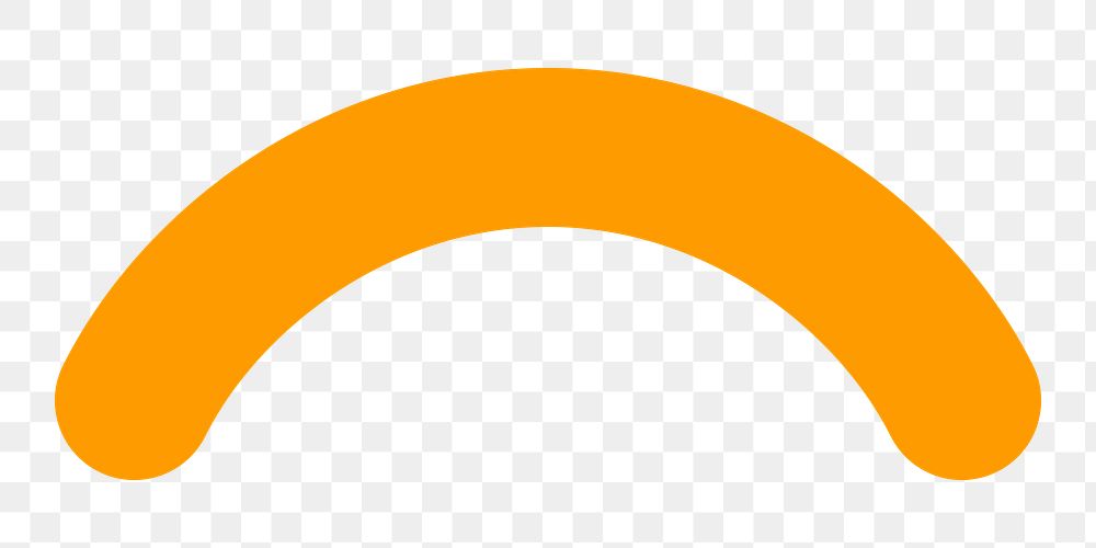 Orange squiggly line png, transparent background