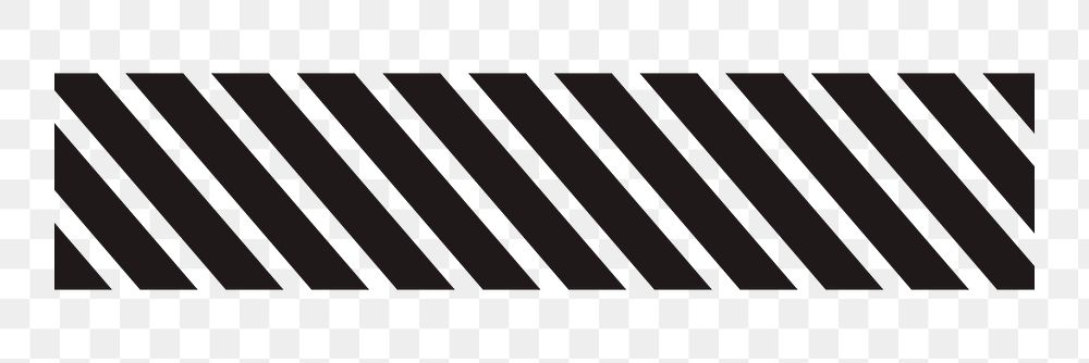 Black striped triangle png shape, transparent background