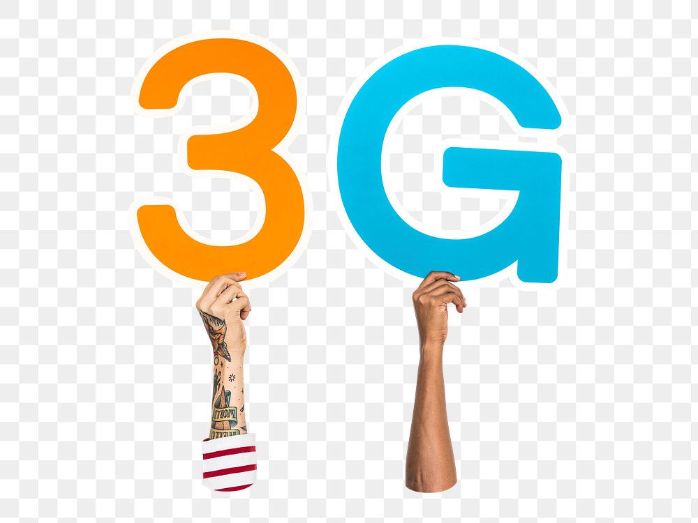 3G word png element, transparent background