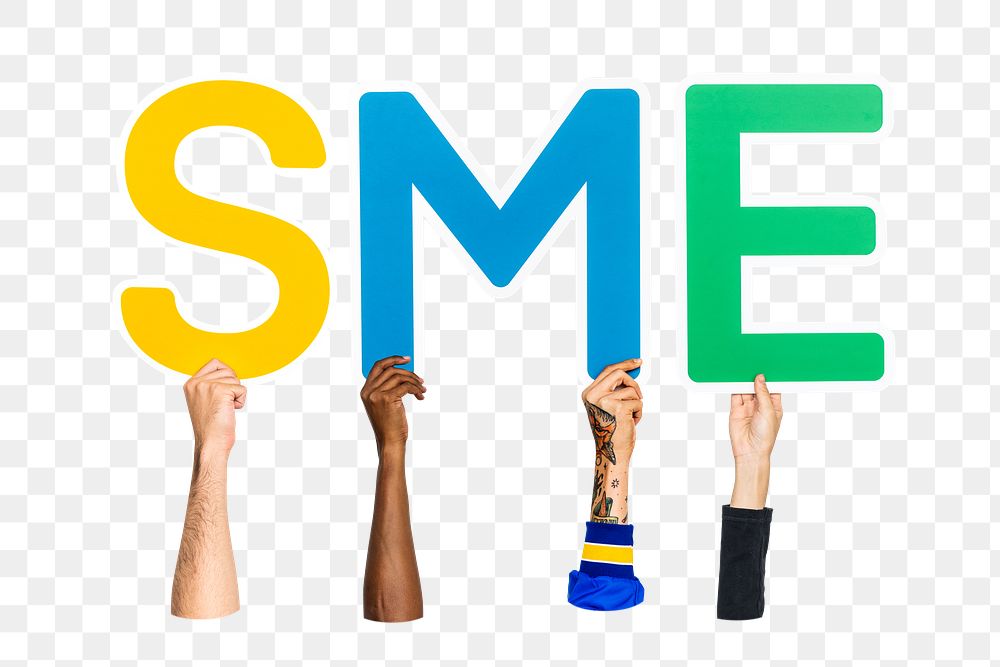 SME word png element, transparent background