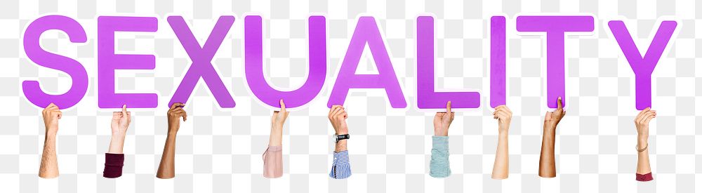 Sexuality word png element, transparent background