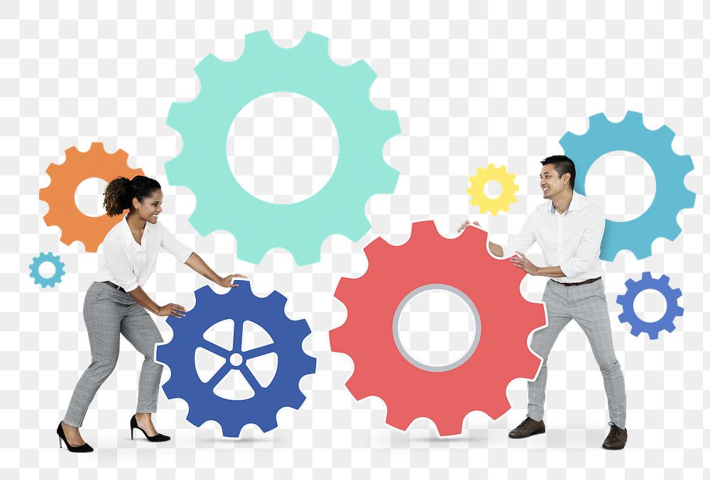 Business teamwork png element, transparent background