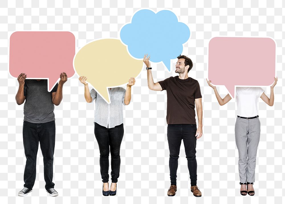 Speech bubble png element, transparent background