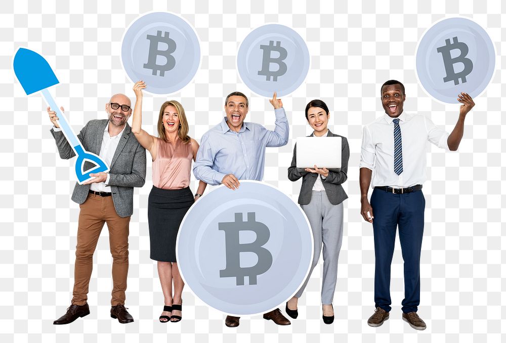 Png Businesspeople bitcoin, transparent background