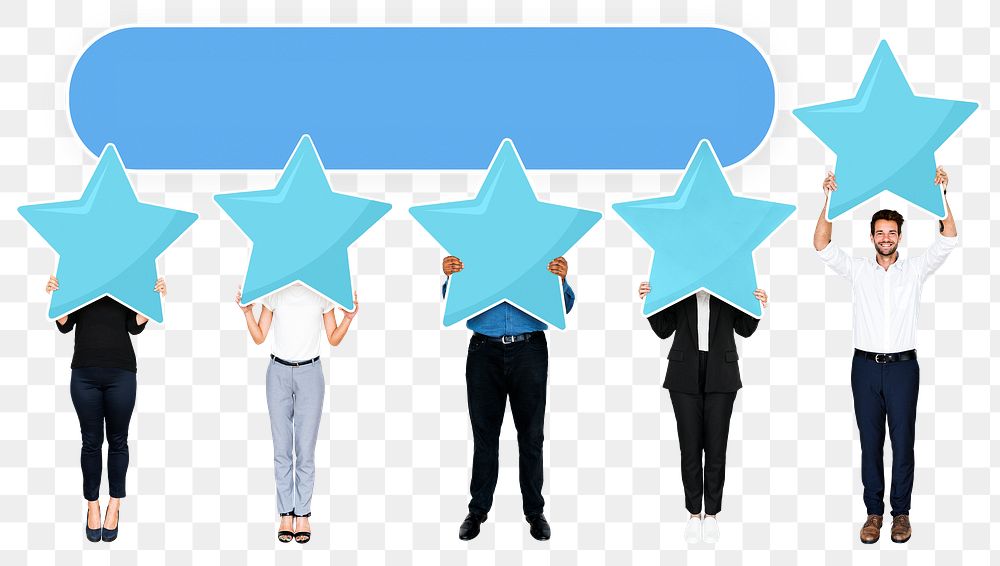 Png Businesspeople star rating, transparent background