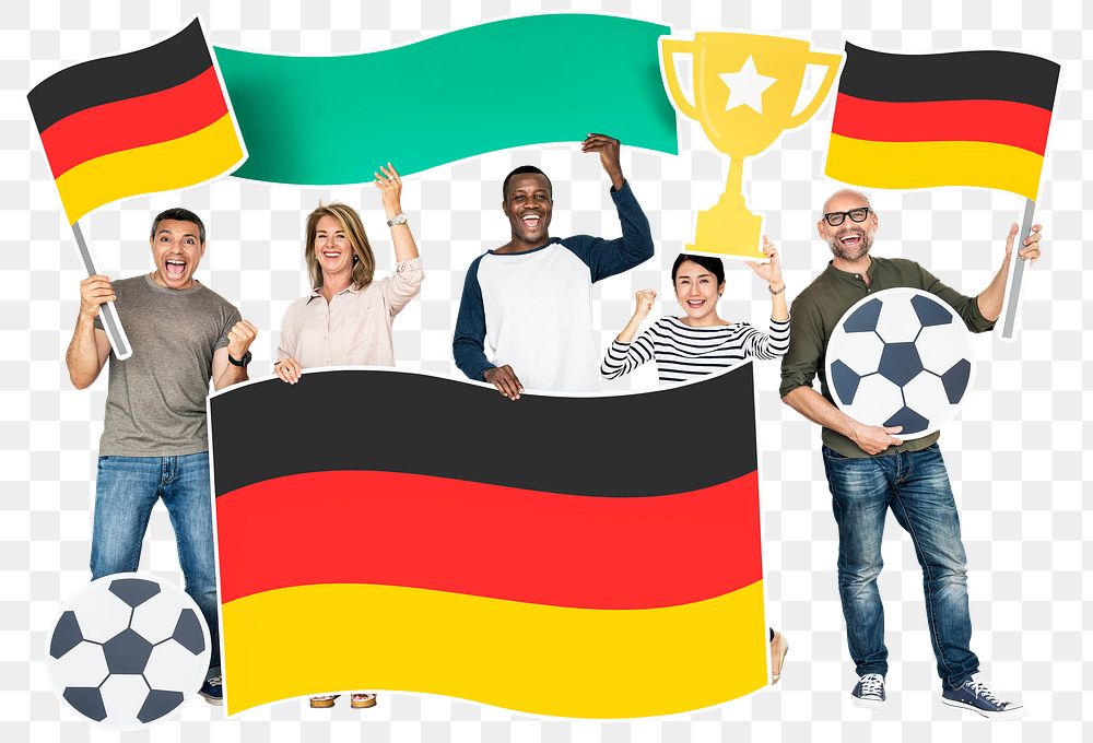 Png Football fans Germany, transparent background