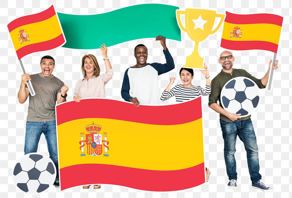 Png Football fans Spain, transparent background