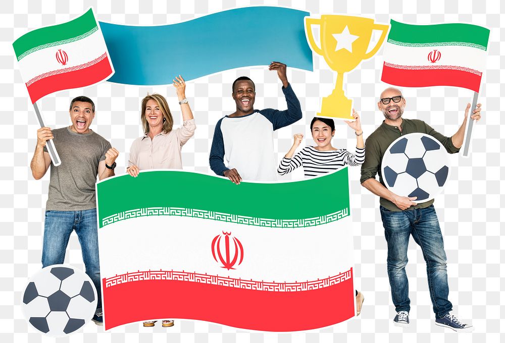Png Football fans Iran, transparent background
