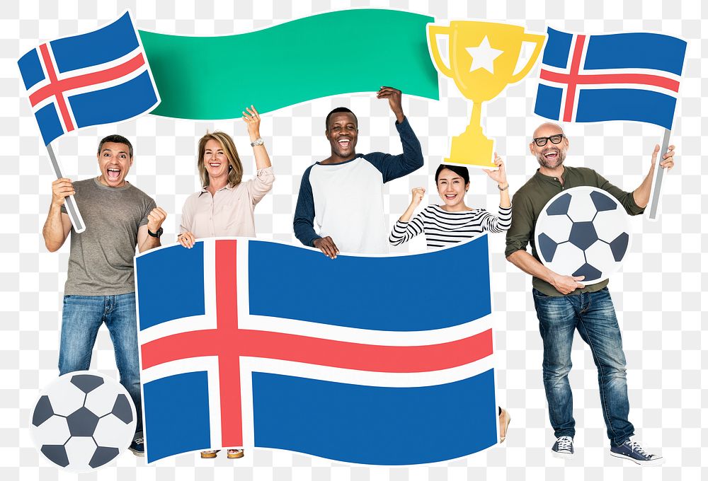 Png Football fans Iceland, transparent background