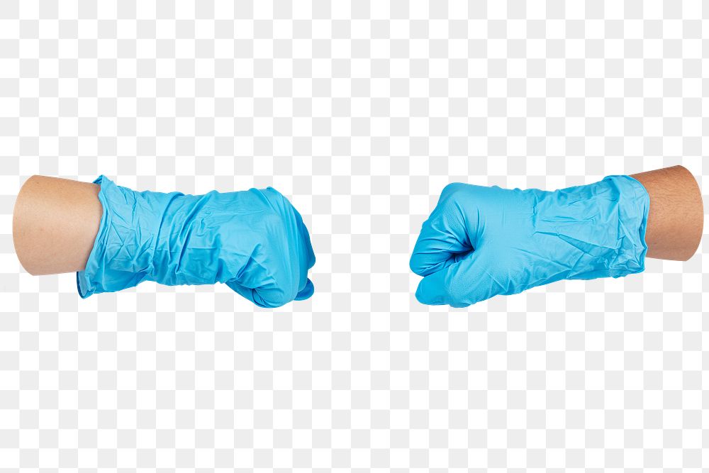 Medical staff png fist bumping transparent background