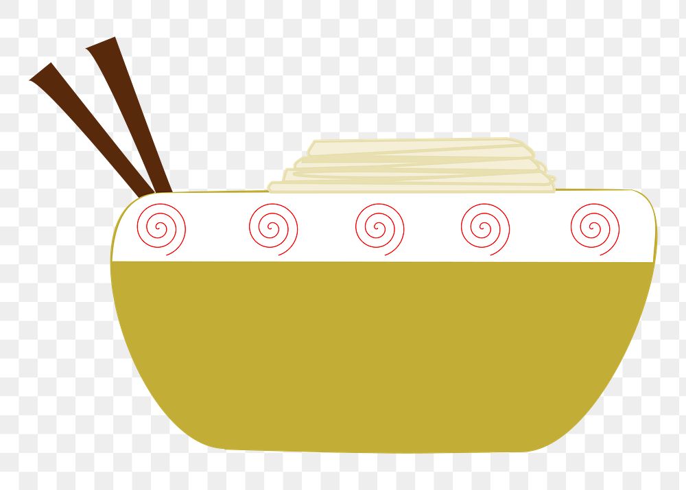 Noodle png sticker, transparent background. Free public domain CC0 image.