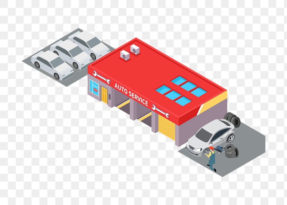 Garage  png clipart illustration, transparent background. Free public domain CC0 image.