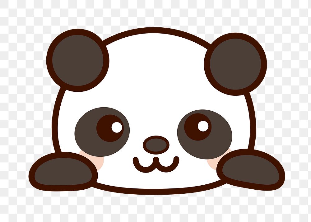 Panda png sticker, transparent background. Free public domain CC0 image.