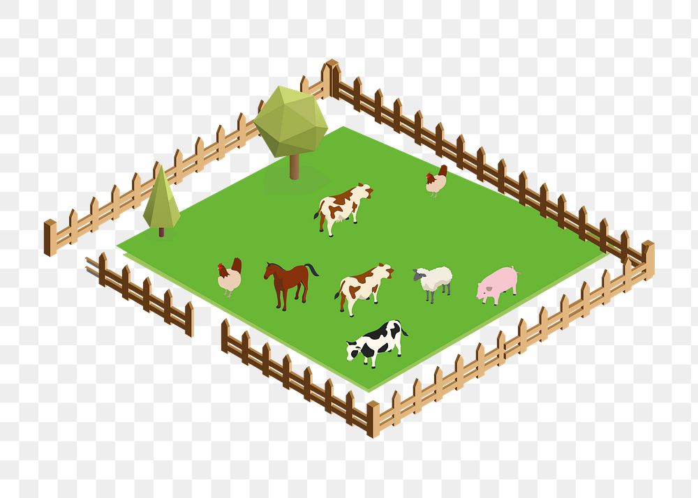 Livestock  png clipart illustration, transparent background. Free public domain CC0 image.