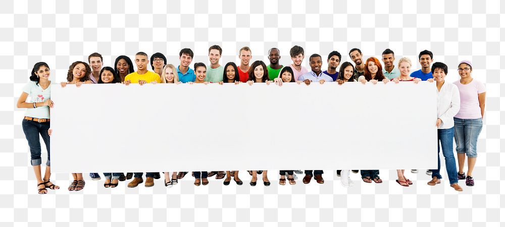 Diverse people png element, transparent background